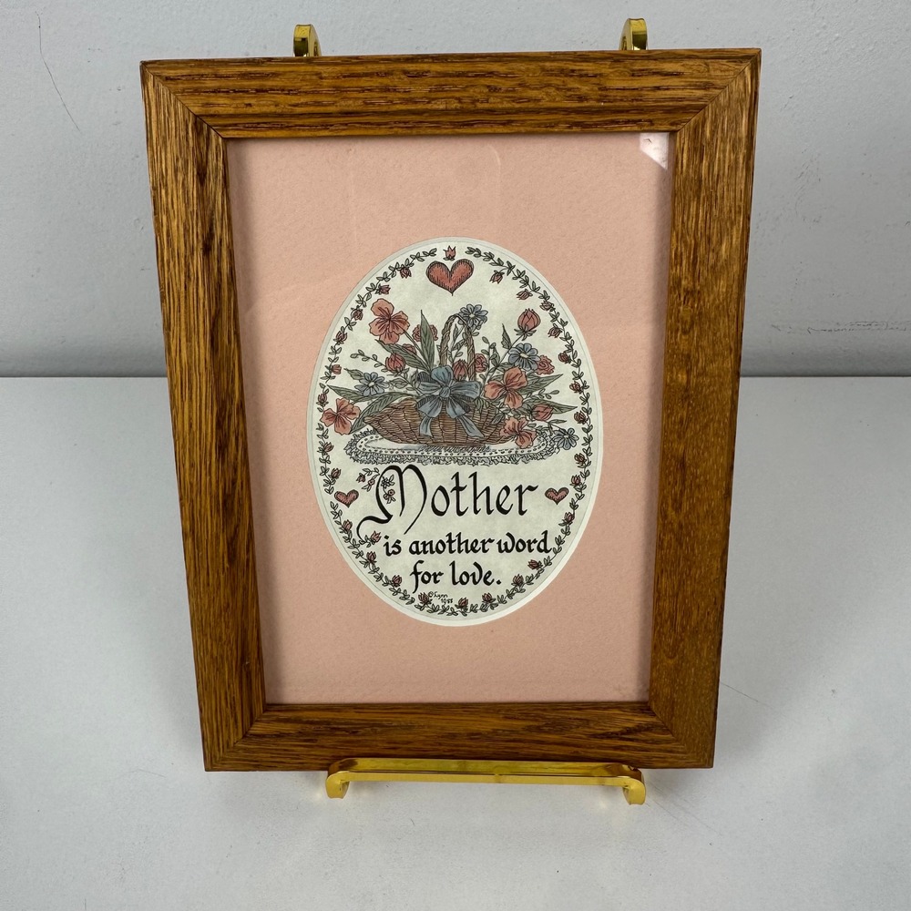 Vintage 1988‎ Lynn Norton Parker Mother Is Another Word For Love Framed Art 7x9